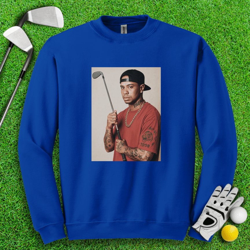 Tiger Woods 90s Hip Hop Crewneck - TeeHee Golf Gear