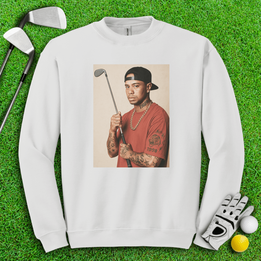 Tiger Woods 90s Hip Hop Crewneck - TeeHee Golf Gear