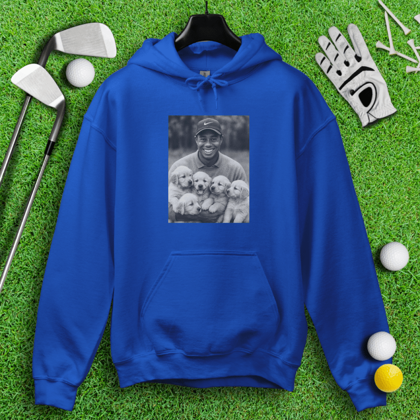 Tiger Woods & Golden Puppies Hoodie - TeeHee Golf Gear