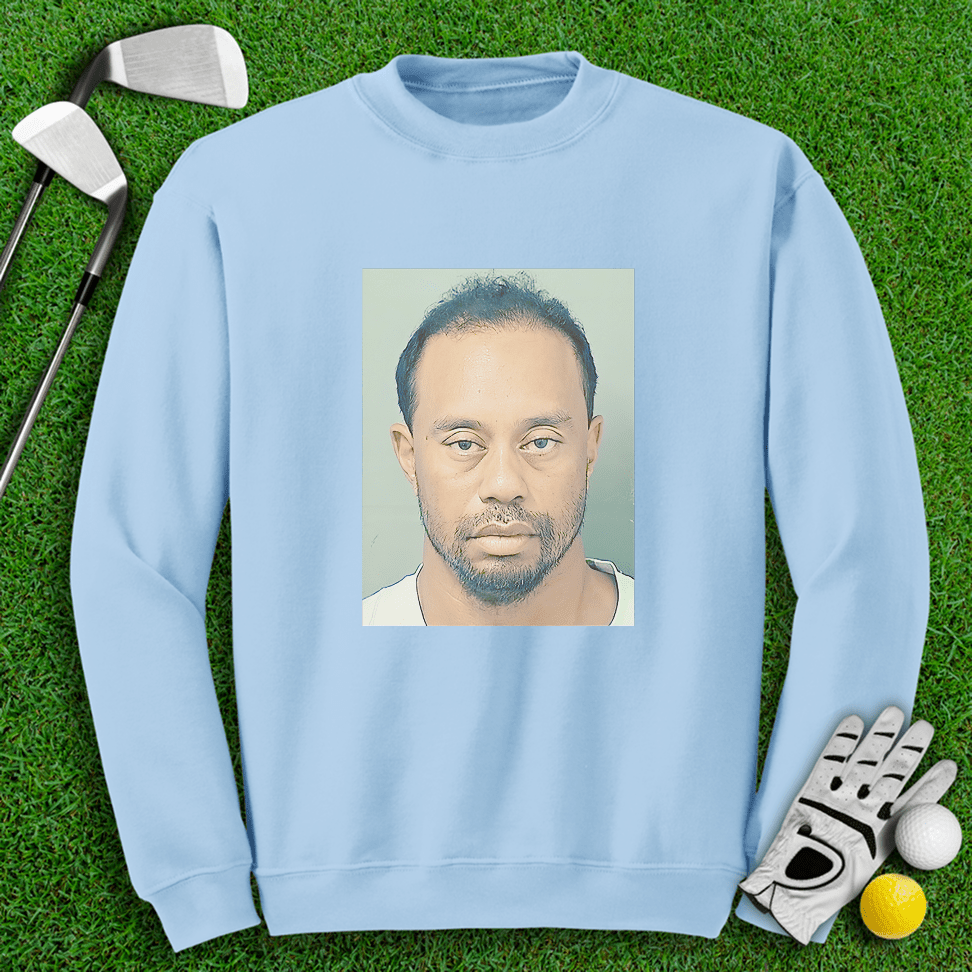 Tiger Woods Mugshot Crewneck - TeeHee Golf Gear