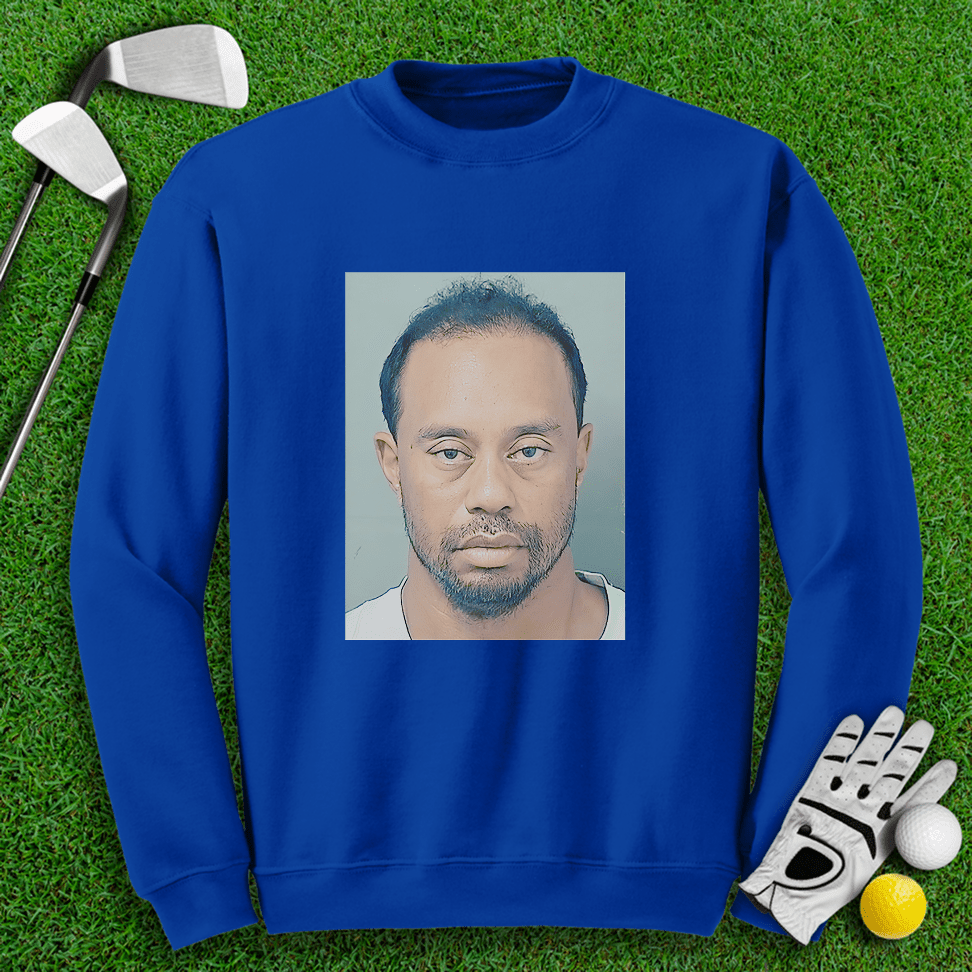 Tiger Woods Mugshot Crewneck - TeeHee Golf Gear