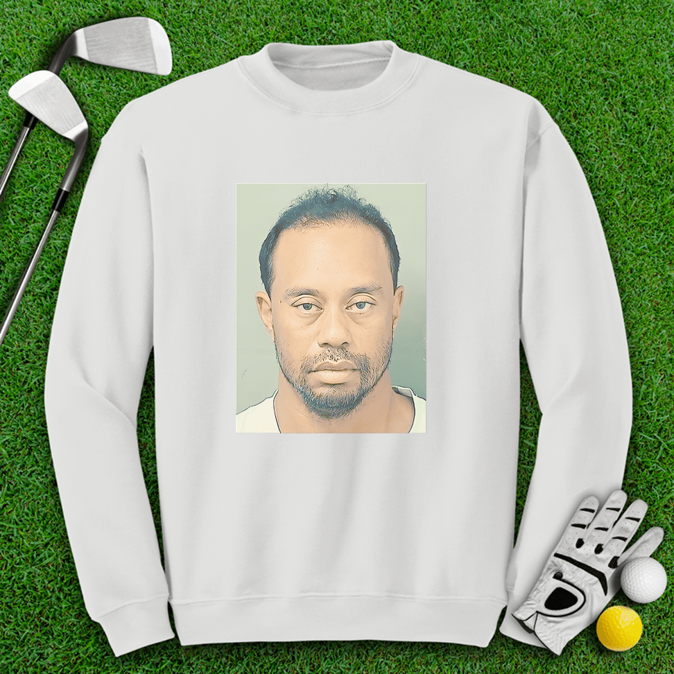 Tiger Woods Mugshot Crewneck - TeeHee Golf Gear