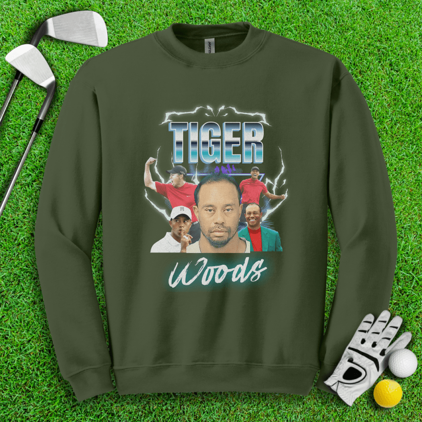 Tiger Woods Mugshot Vintage Crewneck - TeeHee Golf Gear