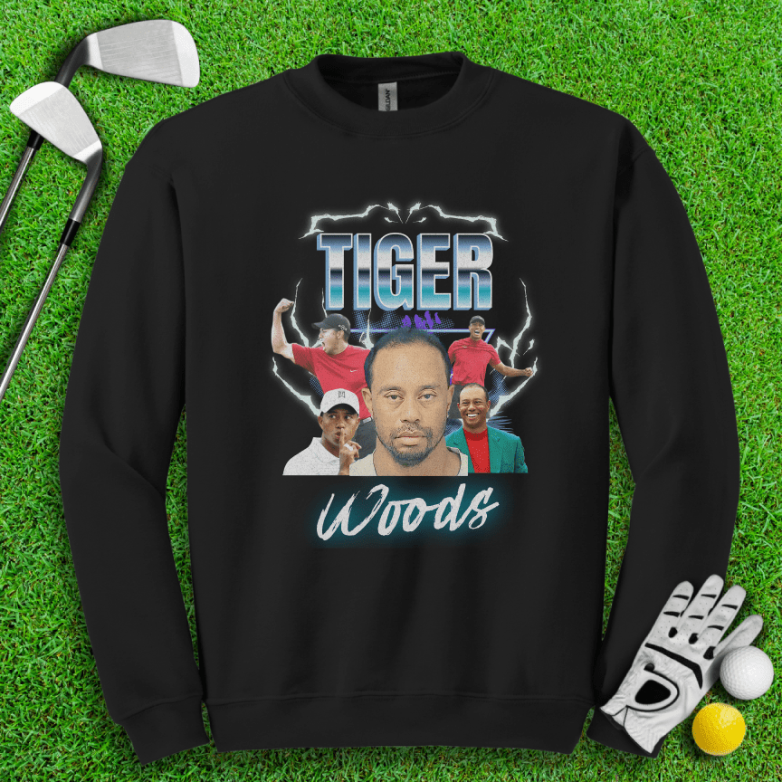 Tiger Woods Mugshot Vintage Crewneck - TeeHee Golf Gear