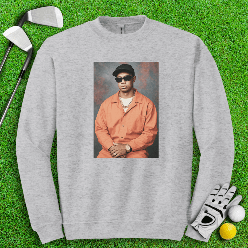 Tiger Woods Retro Mugshot Crewneck - TeeHee Golf Gear