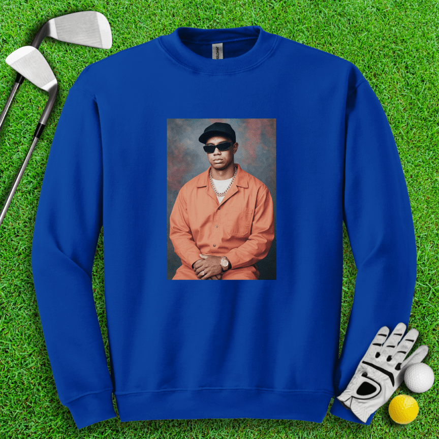 Tiger Woods Retro Mugshot Crewneck - TeeHee Golf Gear
