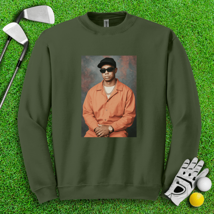 Tiger Woods Retro Mugshot Crewneck - TeeHee Golf Gear