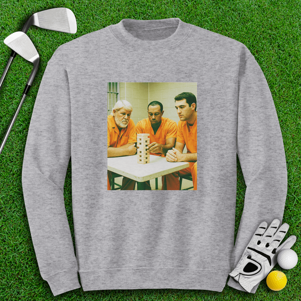 Trio Mugshot Jenga Crewneck - TeeHee Golf Gear