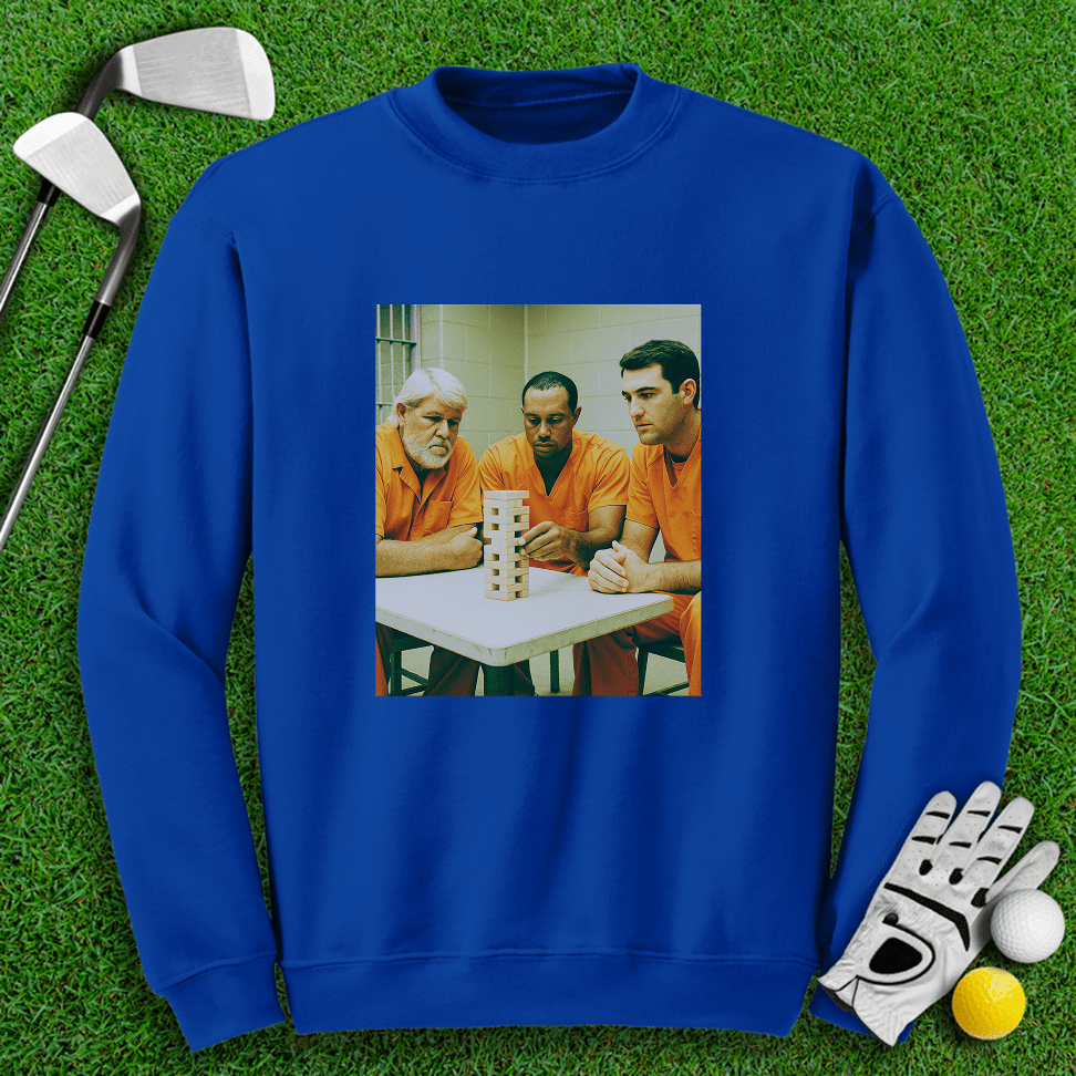 Trio Mugshot Jenga Crewneck - TeeHee Golf Gear