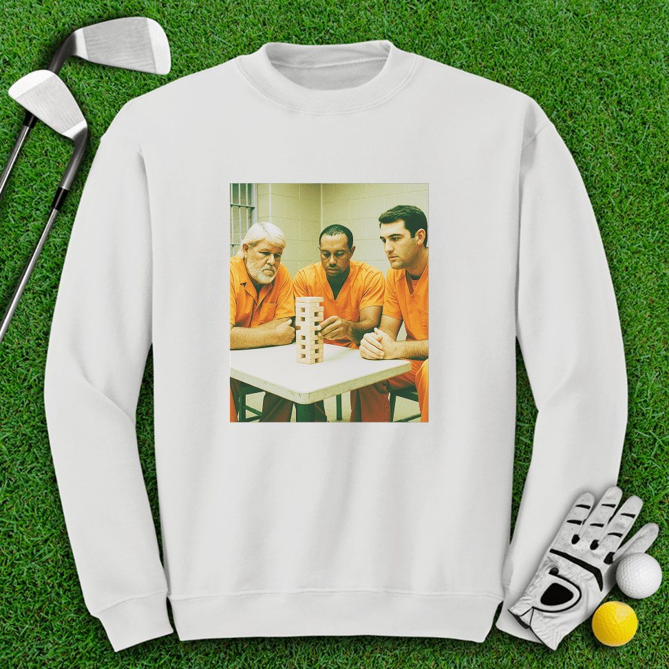 Trio Mugshot Jenga Crewneck - TeeHee Golf Gear
