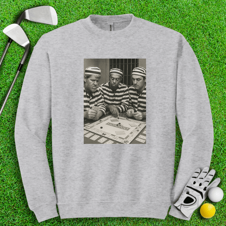 Trio Mugshot Monopoly Crewneck - TeeHee Golf Gear