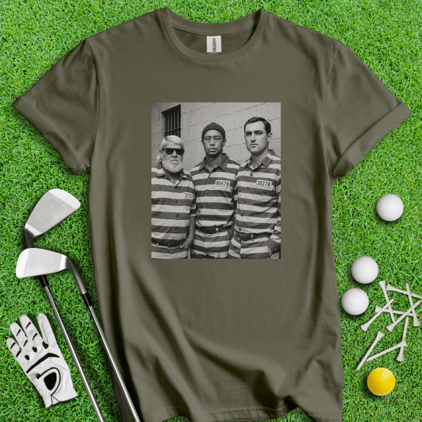 Trio Mugshot Retro T-shirt - TeeHee Golf Gear