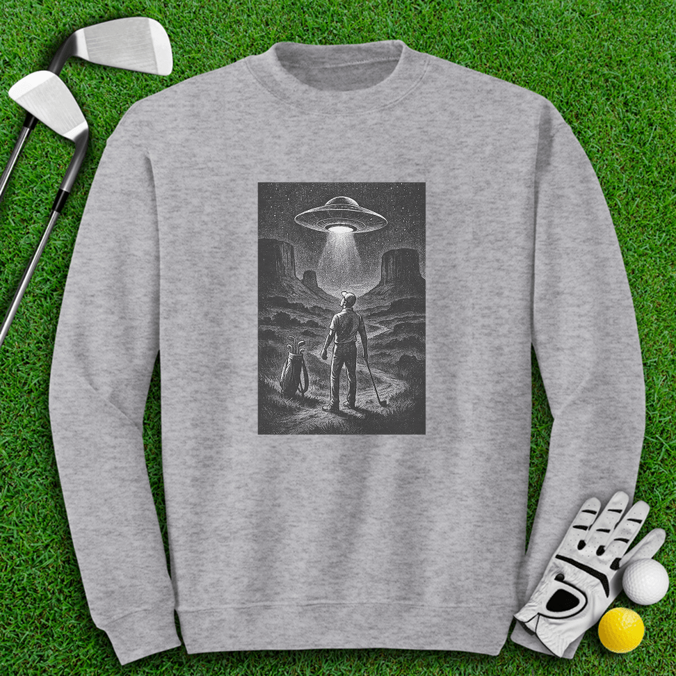 UFO On The Green Crewneck - TeeHee Golf Gear