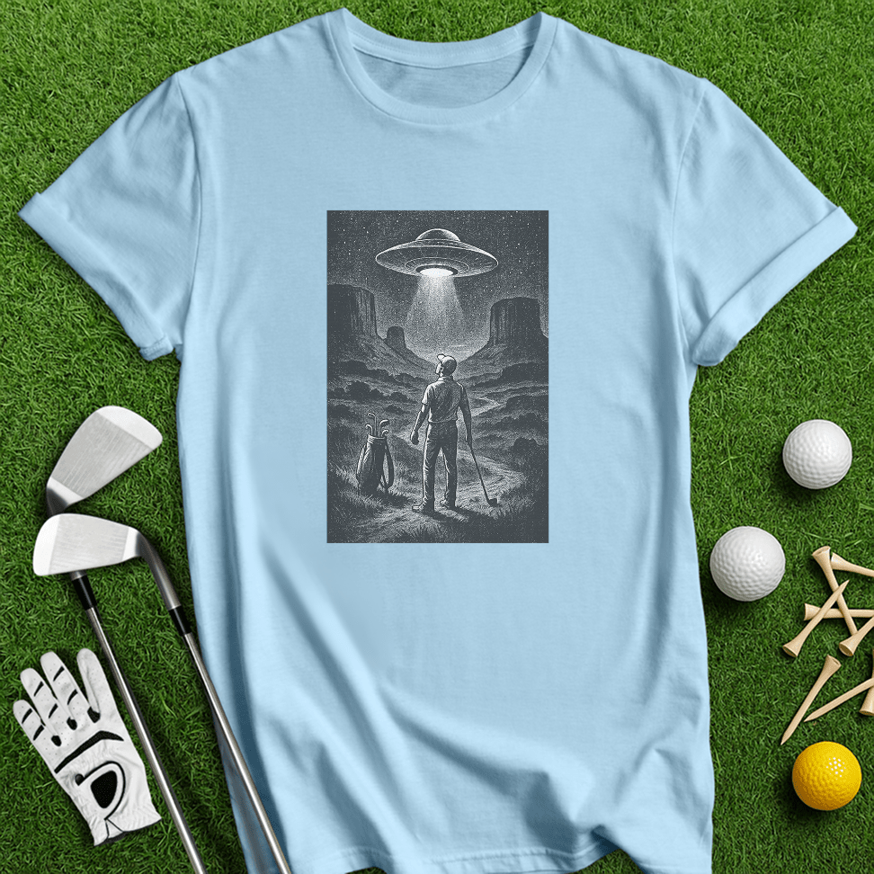 UFO On The Green T-shirt - TeeHee Golf Gear