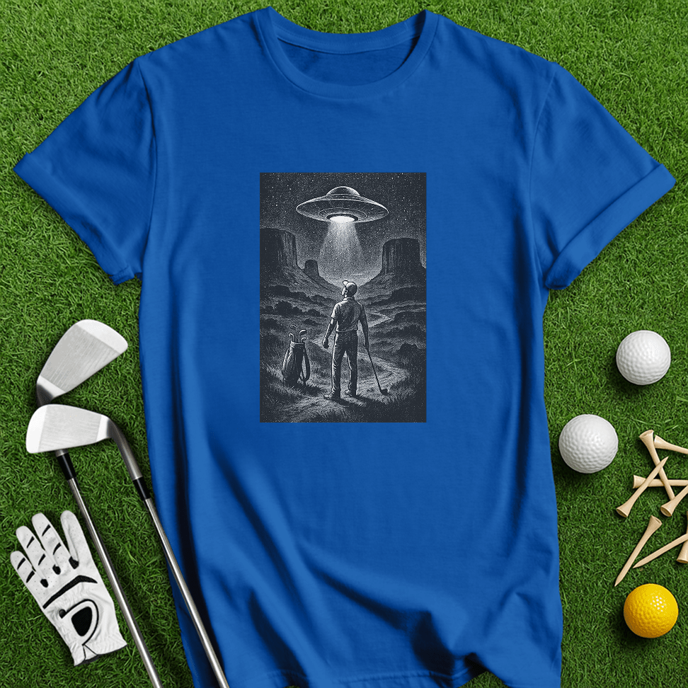 UFO On The Green T-shirt - TeeHee Golf Gear
