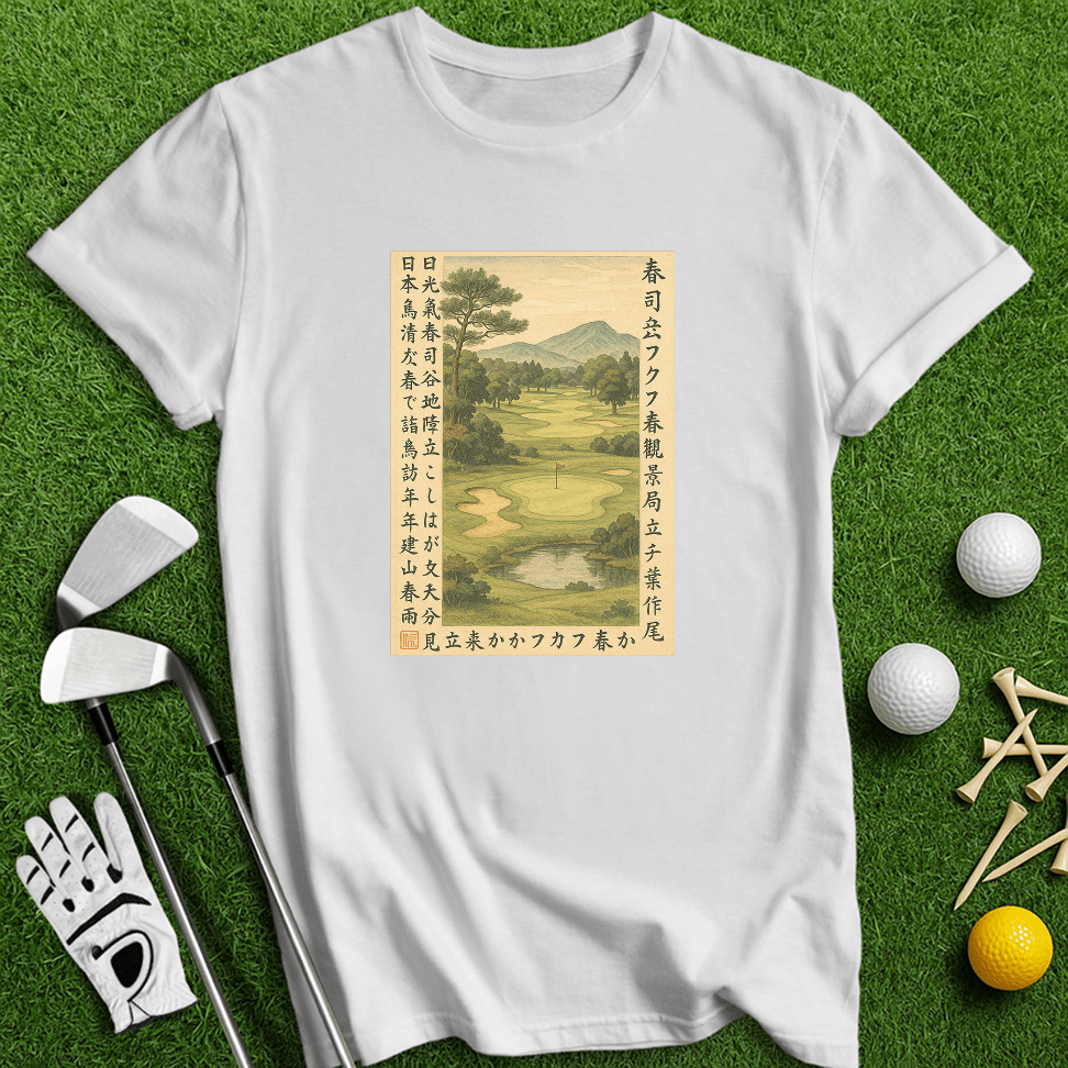 Vintage Japanese Golf Scene T-shirt - TeeHee Golf Gear