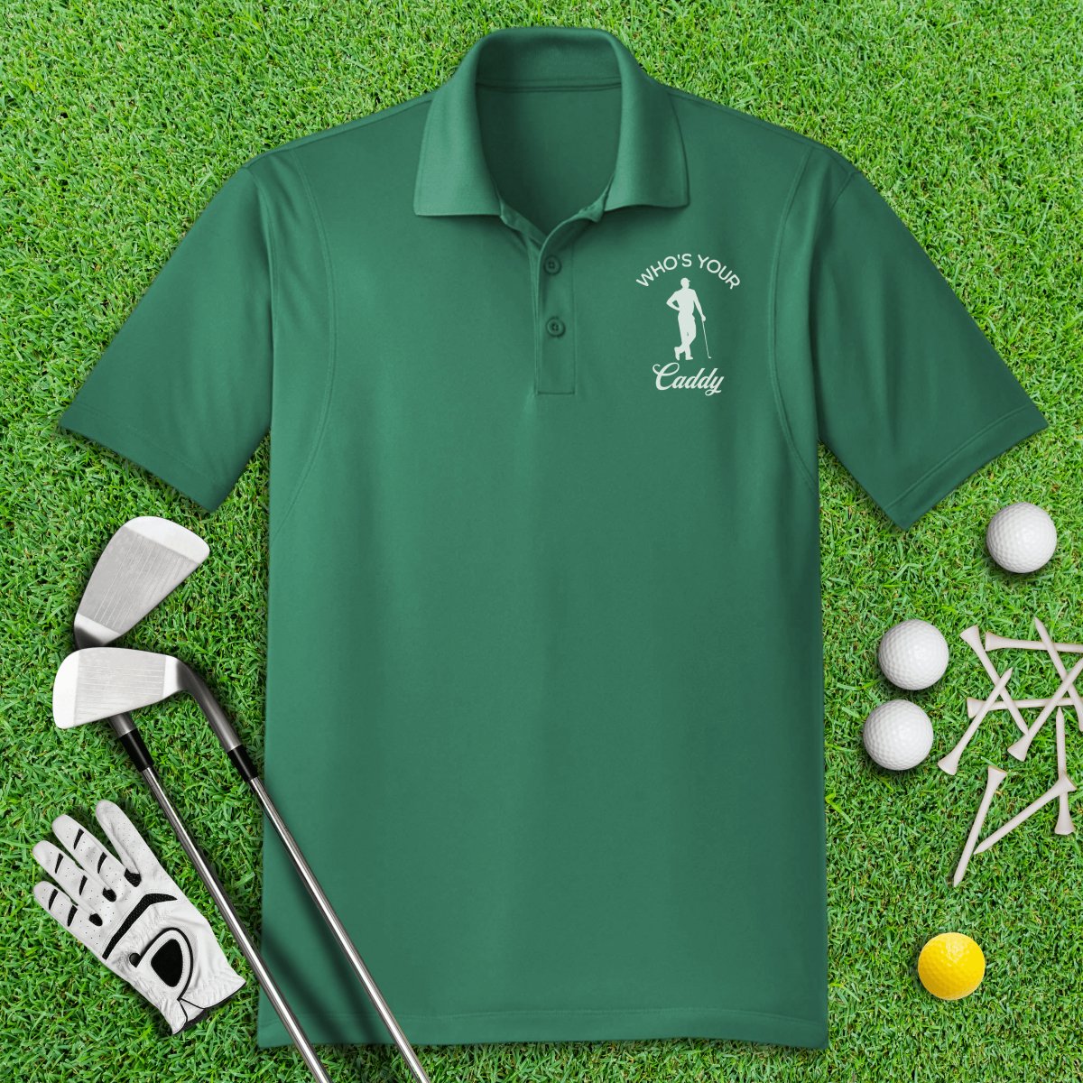 Who's Your Caddy Funny Golf Polo Shirt - TeeHee Golf Gear