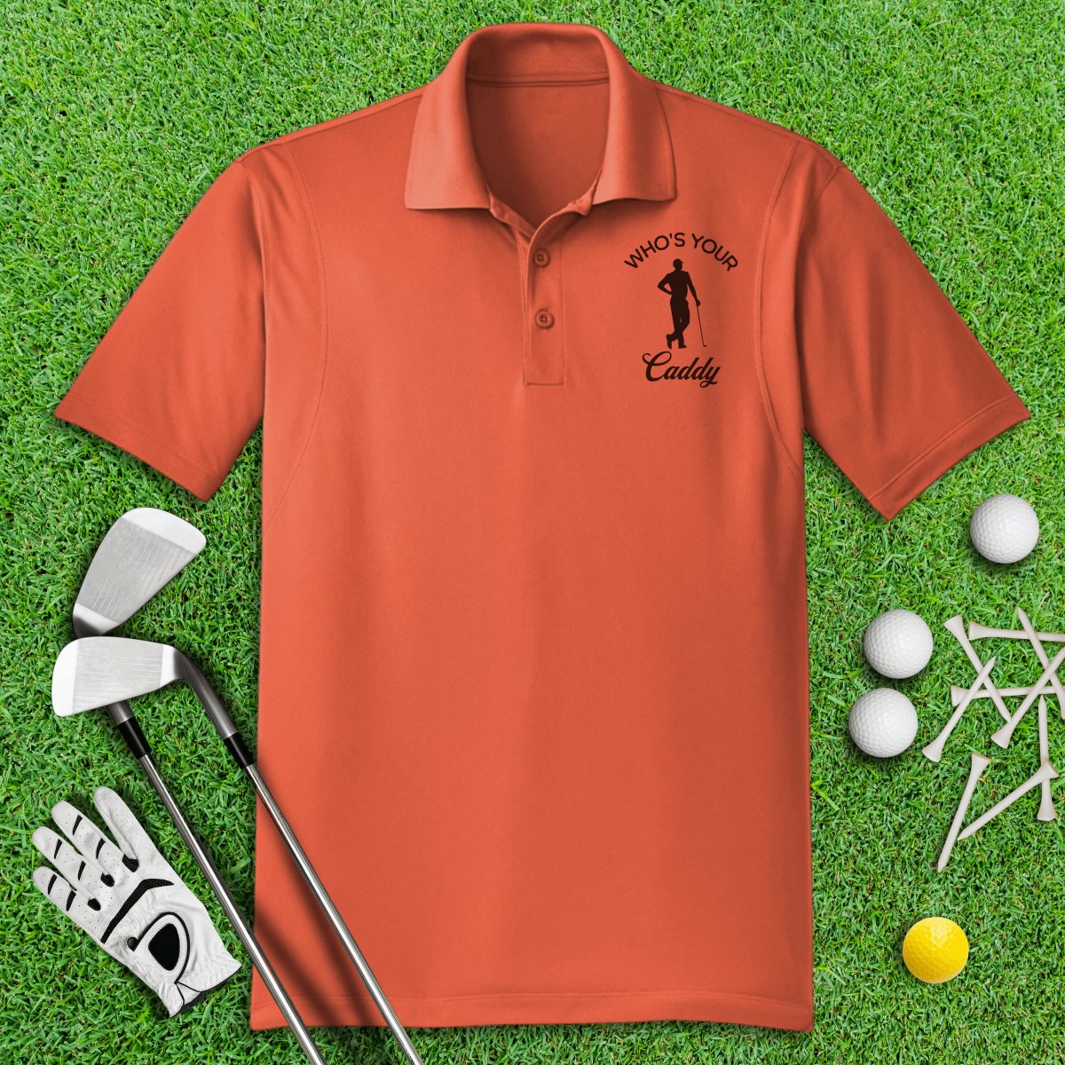 Who's Your Caddy Funny Golf Polo Shirt - TeeHee Golf Gear