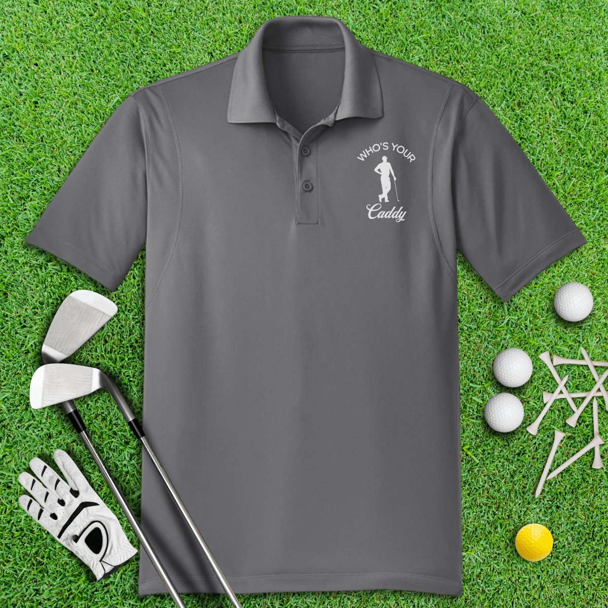 Who's Your Caddy Funny Golf Polo Shirt - TeeHee Golf Gear