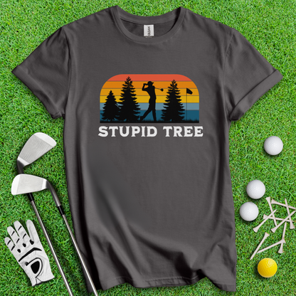 Stupid Tree Retro Sunset T-Shirt