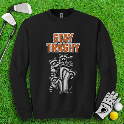 Stay Trashy Raccoon Golf Crewneck