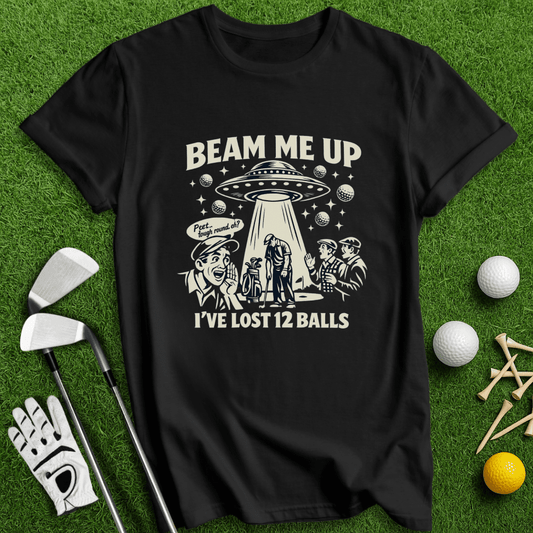 Beam Me Up UFO Golf T-Shirt - TeeHee Golf Gear