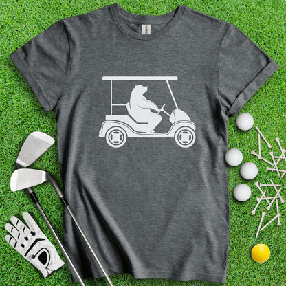 Bear Driving Golf Cart Icon T - Shirt - TeeHee Golf Gear