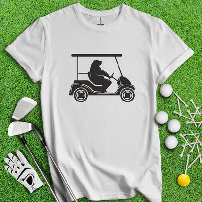 Bear Driving Golf Cart Icon T - Shirt - TeeHee Golf Gear