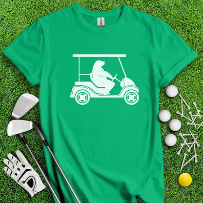 Bear Driving Golf Cart Icon T - Shirt - TeeHee Golf Gear