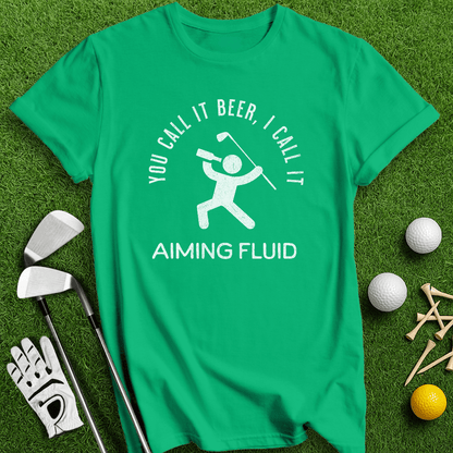Beer Aiming Fluid T-Shirt - TeeHee Golf Gear