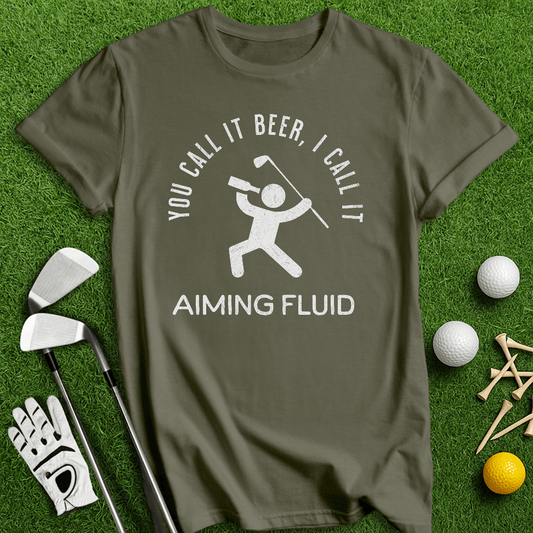 Beer Aiming Fluid T-Shirt - TeeHee Golf Gear