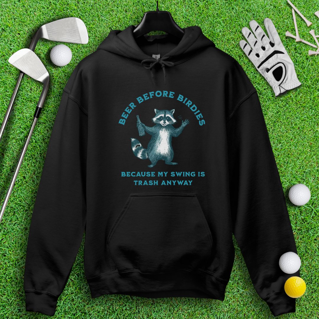 Beer Before Birdie Raccoon Hoodie - TeeHee Golf Gear