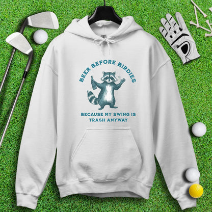 Beer Before Birdie Raccoon Hoodie - TeeHee Golf Gear