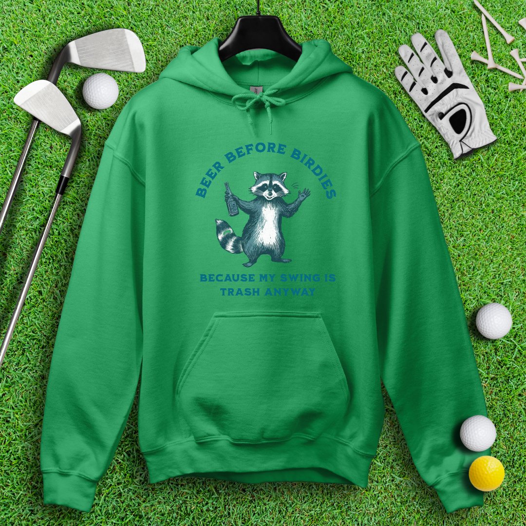 Beer Before Birdie Raccoon Hoodie - TeeHee Golf Gear