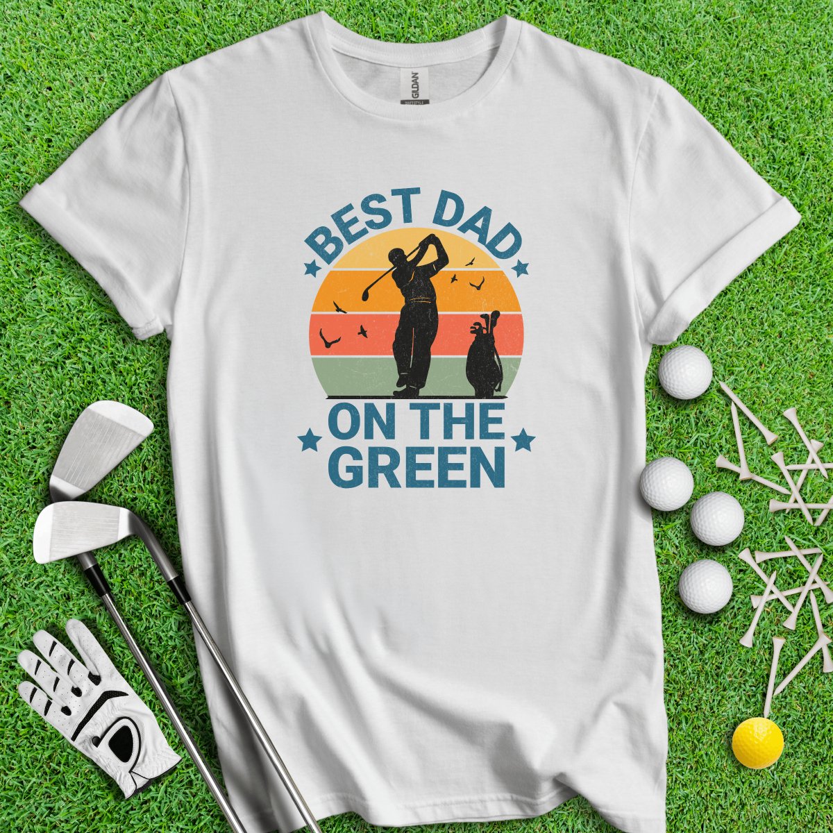 Best Dad On the Green T - Shirt - TeeHee Golf Gear