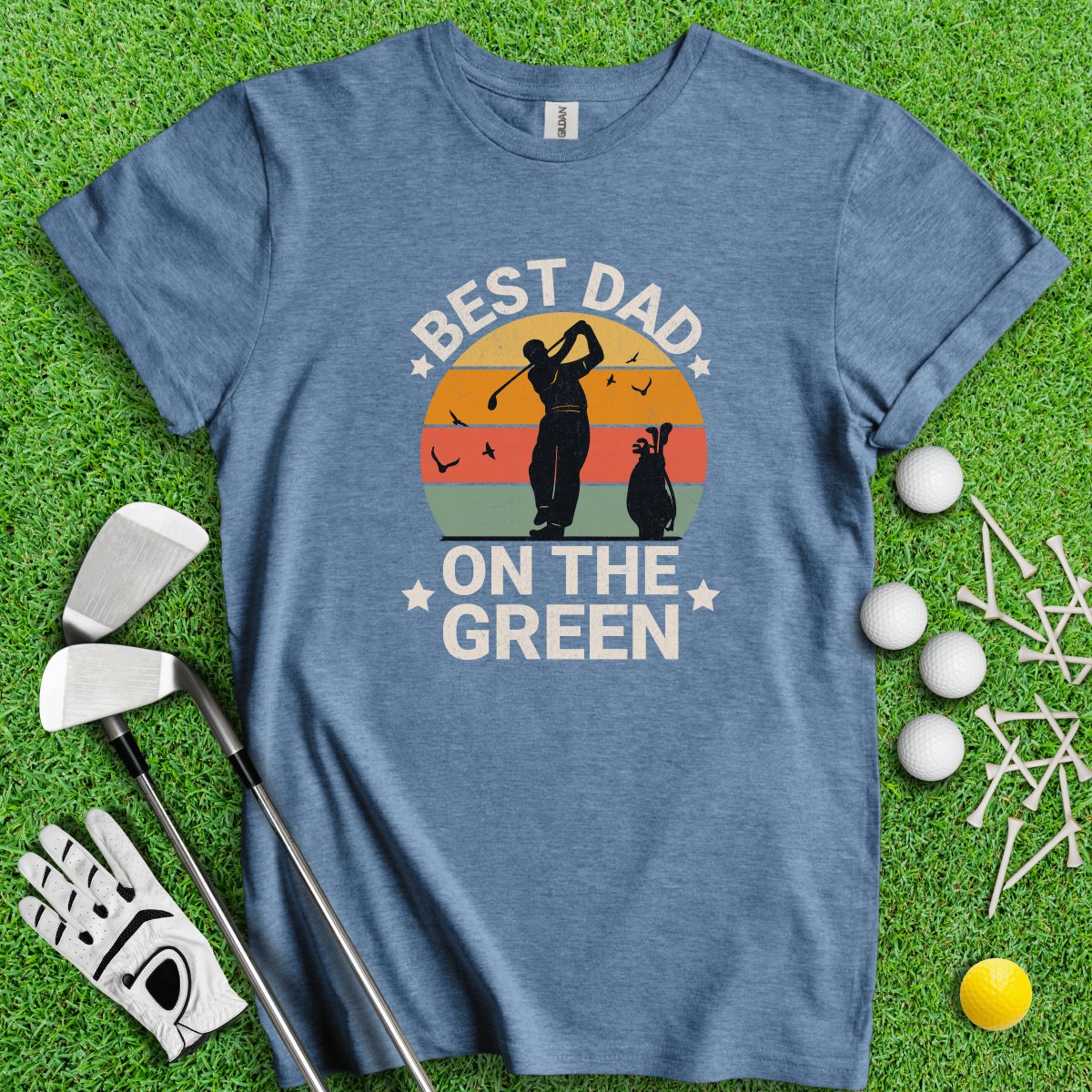 Best Dad On the Green T - Shirt - TeeHee Golf Gear