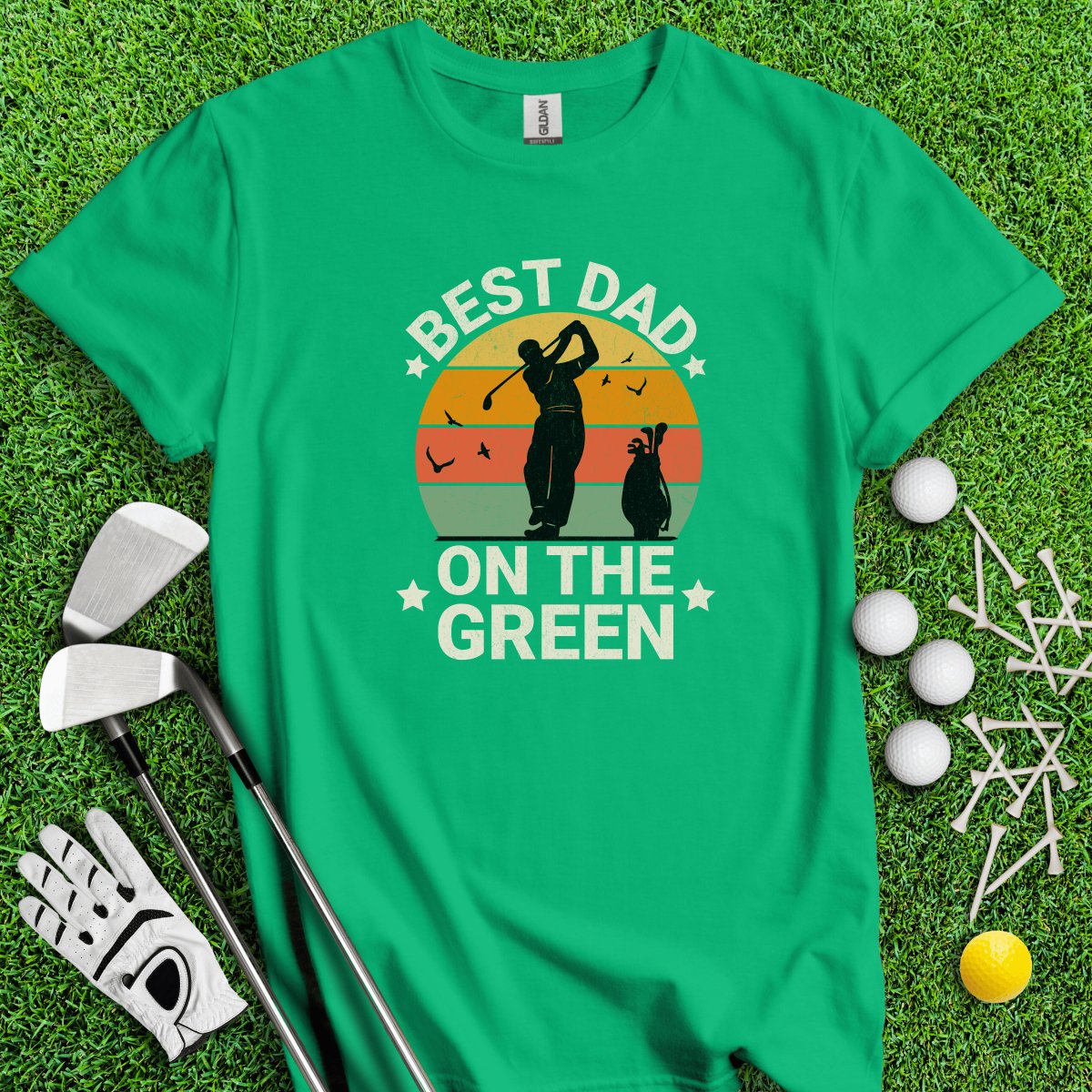 Best Dad On the Green T - Shirt - TeeHee Golf Gear