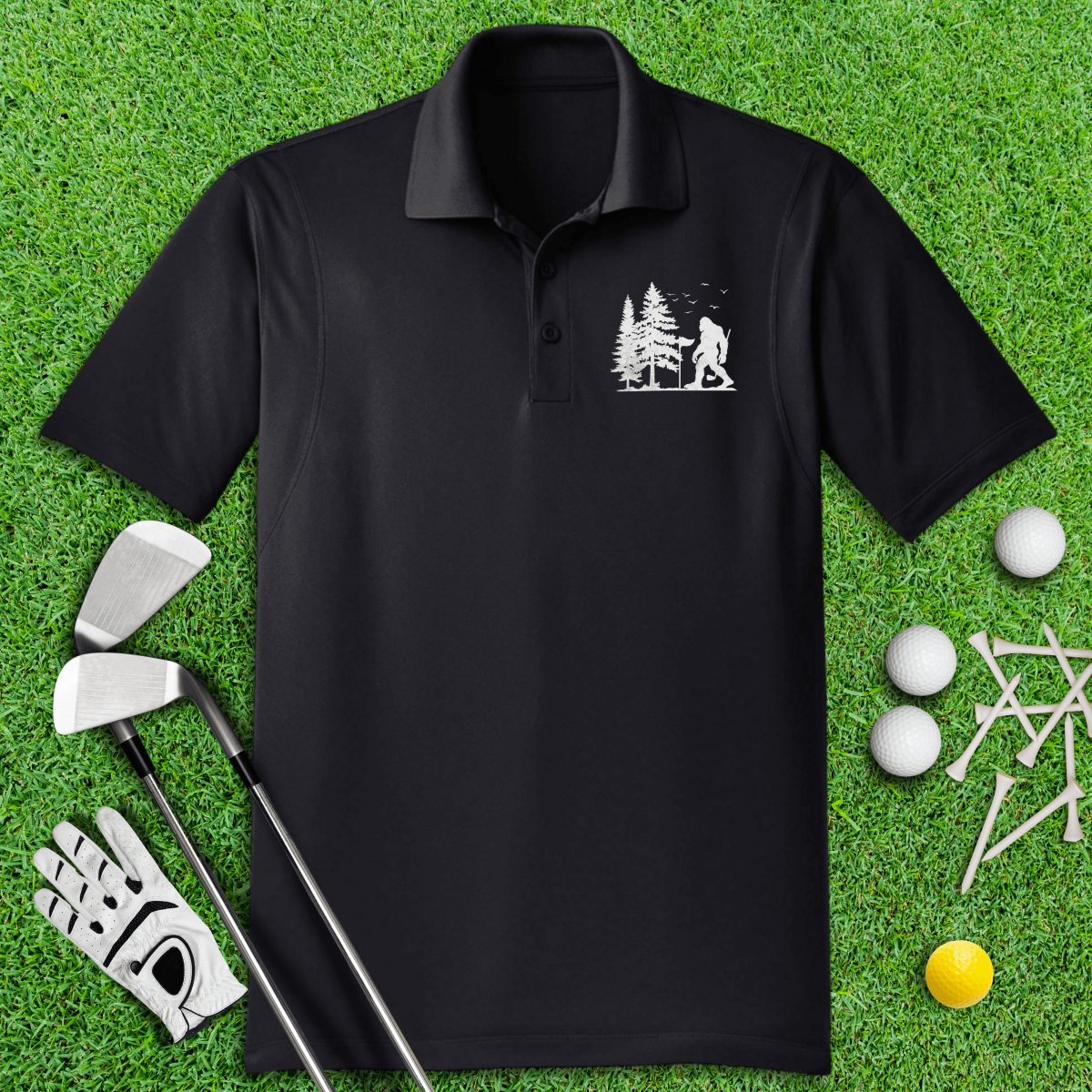 Bigfoot Wander Golf Polo Shirt - TeeHee Golf Gear