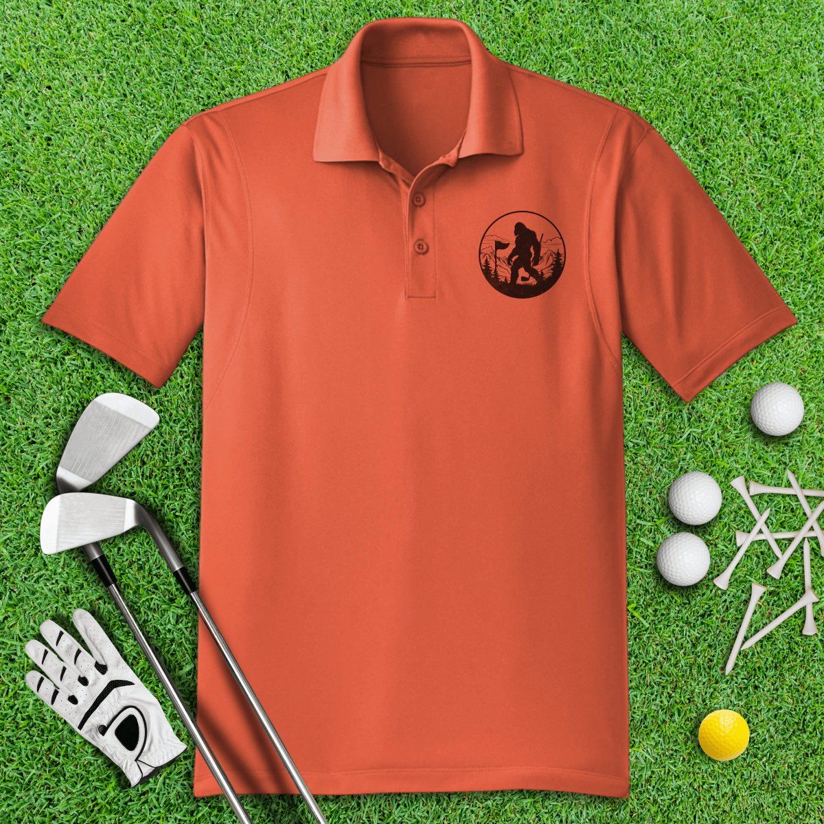 Bigfoot Wander Golf Polo Shirt - TeeHee Golf Gear