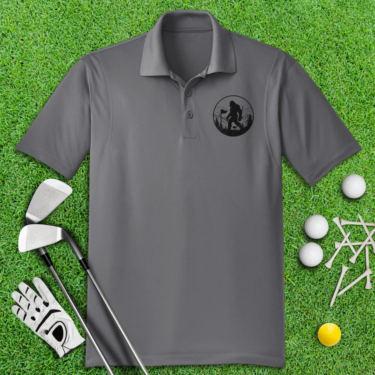 Bigfoot Wander Golf Polo Shirt - TeeHee Golf Gear