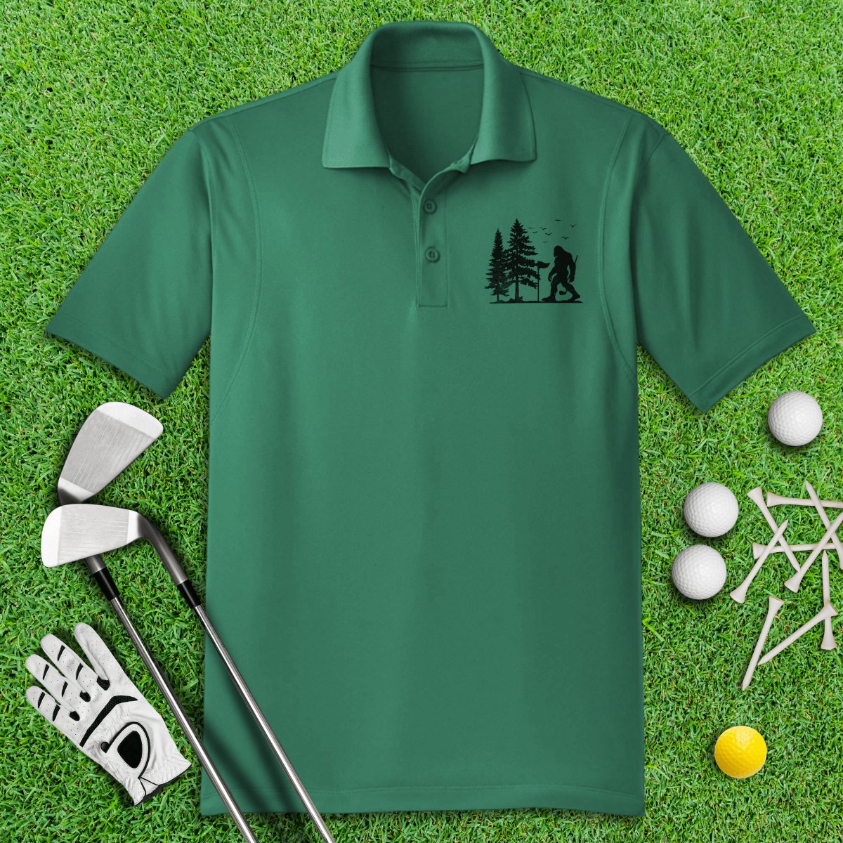 Bigfoot Wander Golf Polo Shirt - TeeHee Golf Gear