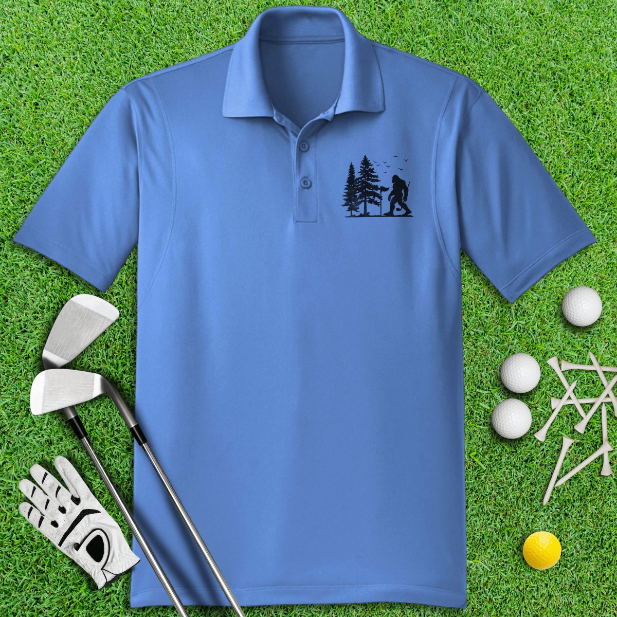 Bigfoot Wander Golf Polo Shirt - TeeHee Golf Gear