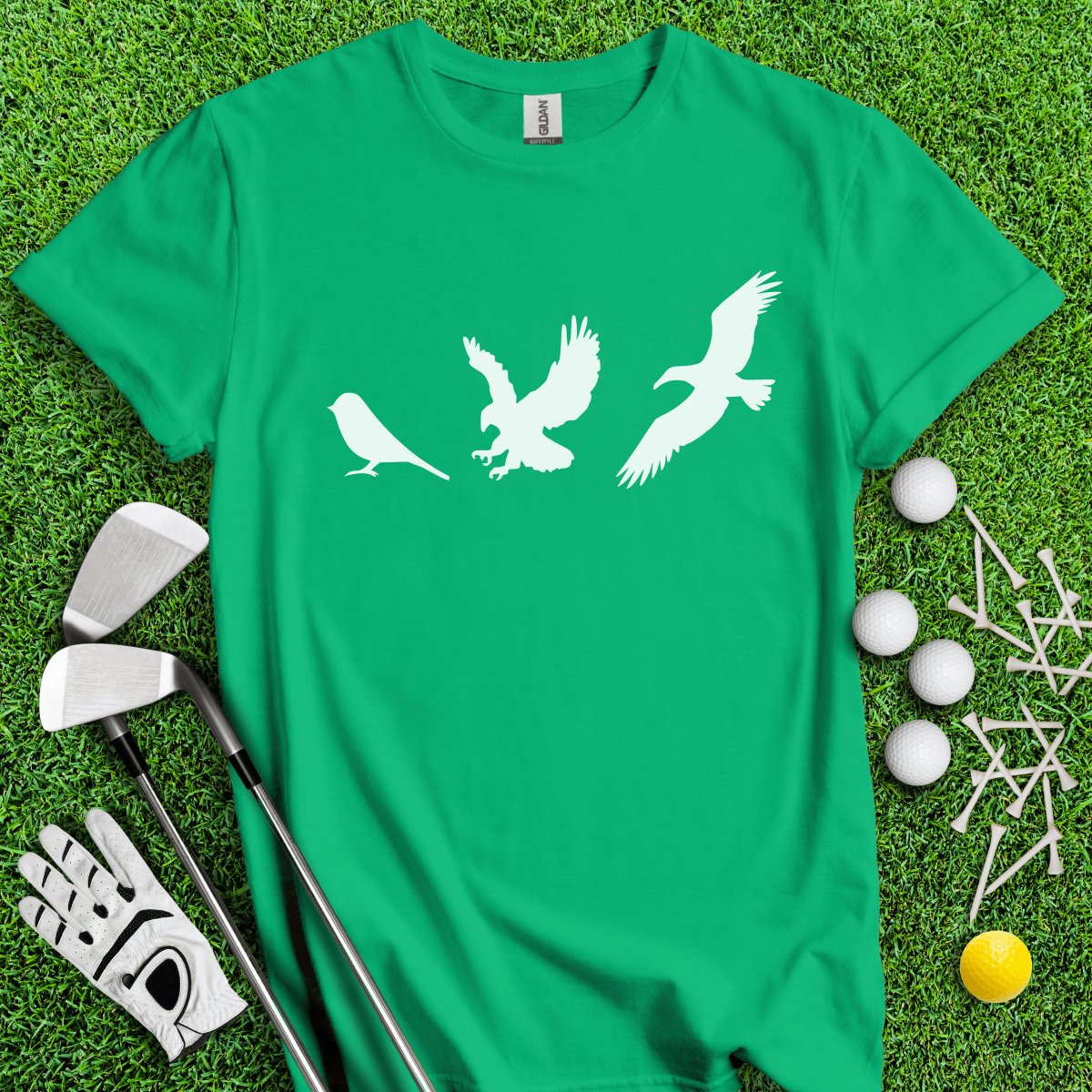 Birdie, Eagle & Albatross Icon Golf T - Shirt - TeeHee Golf Gear