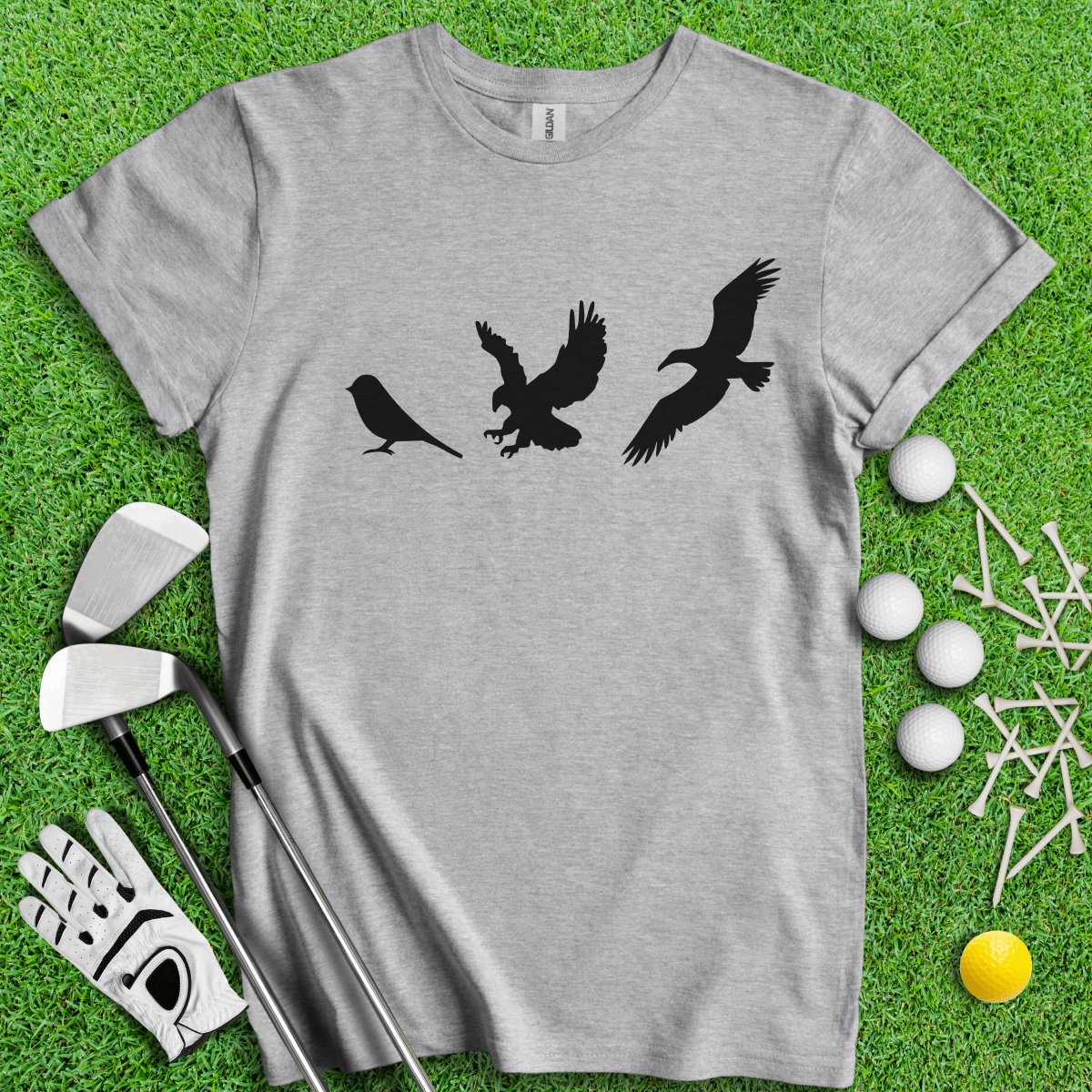 Birdie, Eagle & Albatross Icon Golf T - Shirt - TeeHee Golf Gear