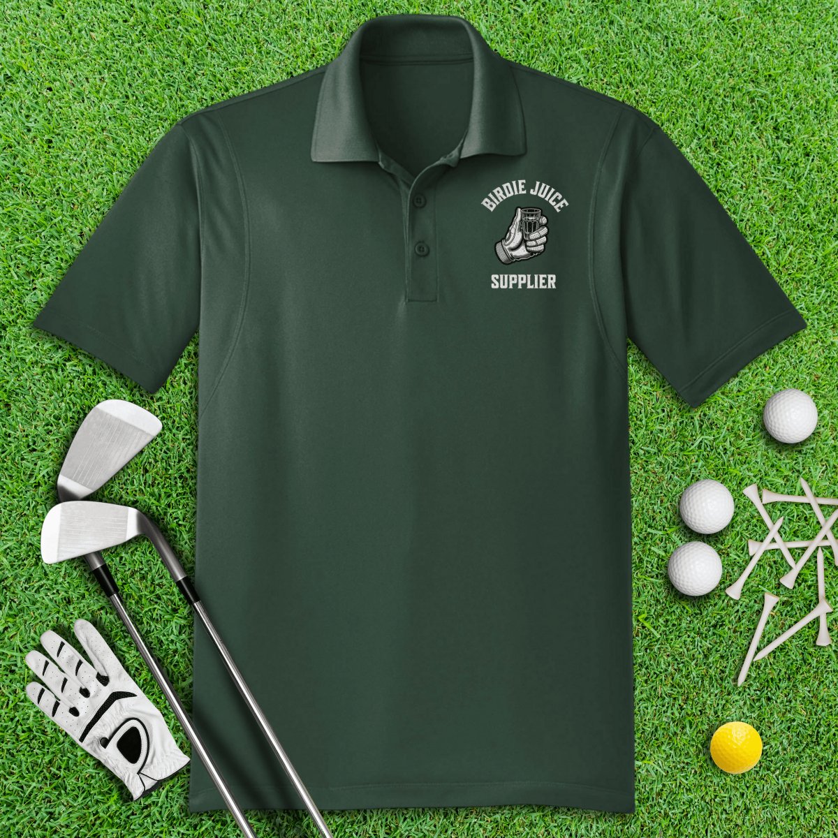 Birdie Juice Supplier Polo Shirt - TeeHee Golf Gear