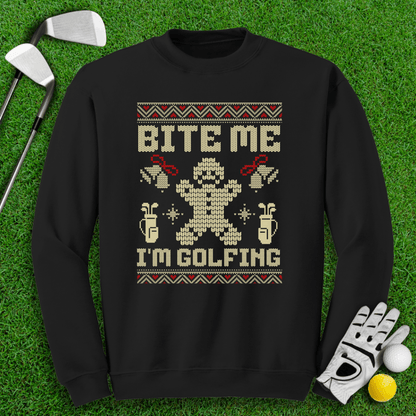 Bite Me, I’m Golfing Ugly Sweater - TeeHee Golf Gear