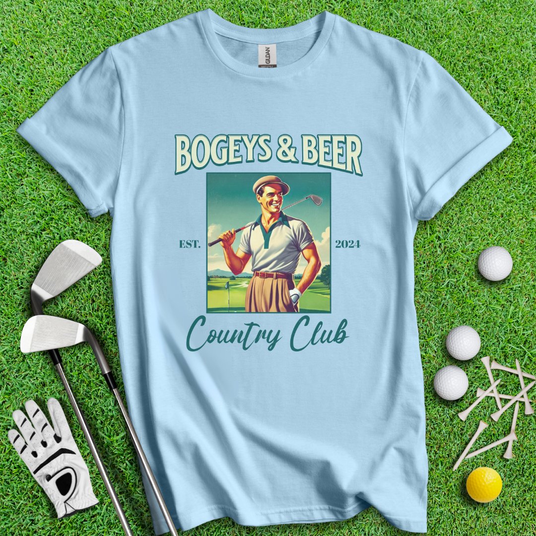 Bogeys & Beer Country Club T-Shirt - TeeHee Golf Gear