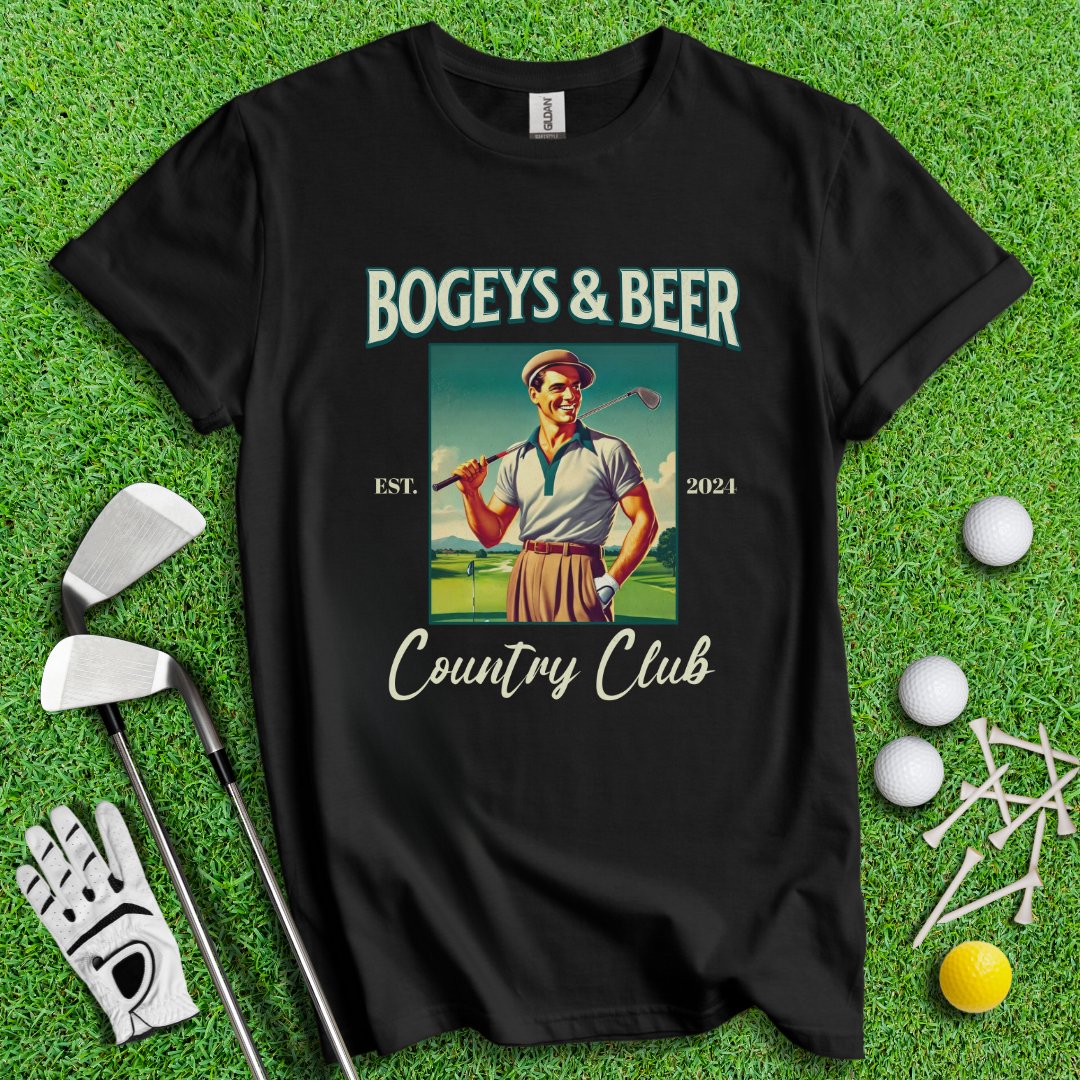 Bogeys & Beer Country Club T-Shirt - TeeHee Golf Gear