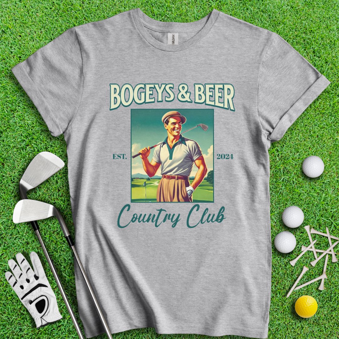 Bogeys & Beer Country Club T-Shirt - TeeHee Golf Gear