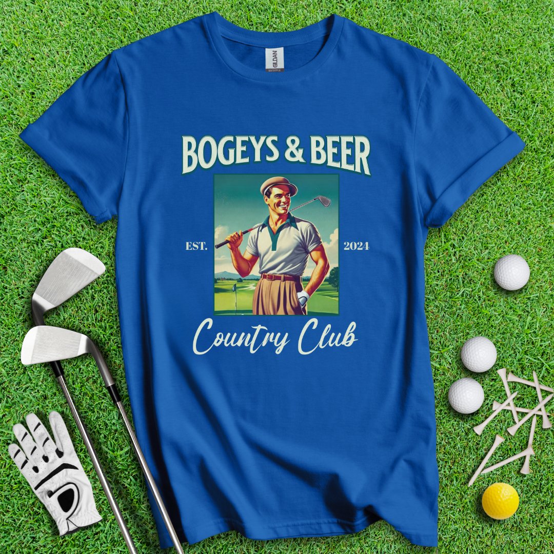 Bogeys & Beer Country Club T-Shirt - TeeHee Golf Gear